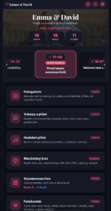 Ukázka weddApp pro hosty 1